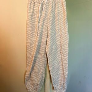 Zebra print white and grey/purple stripes, comfy all day wear